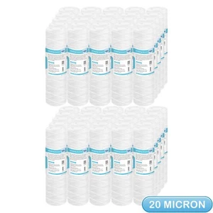 20 Mikron 10" x 2,5" Saitengewickelter Sediment Wasserfilter RO Ersatz 1-50er Pack - Bild 1 von 19