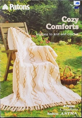 Afghans Cozy Comforts Knit & Crochet Patterns By Patons - Image 1 of 4