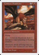 Magic MTG Tradingcard Fifth Edition 1997 Crimson Manticore