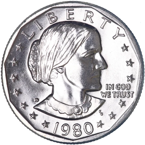 1980 D Susan B Anthony Gem BU Dollar US Mint Coin Cover