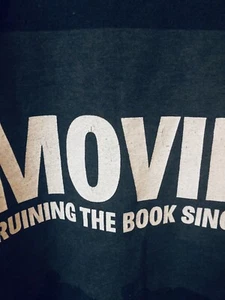 Camiseta negra XL Threadless de películas vintage arruinando el libro desde 1920 - Imagen 1 de 4