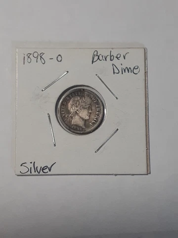 1898 O Barber Silver Dime Cover