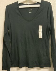 ⚡️A New Day Women's Long Sleeve V-Neck T-Shirt (Large) - Black