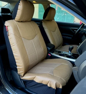 Tan Leather Seat Covers Leatherette Front Set For CHRYSLER CROSSFIRE 2004-2008 - Picture 1 of 4