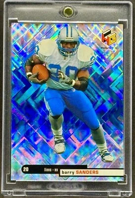 Barry Sanders RARE DIAMOND REFRACTOR INVESTMENT CARD SSP PANINI LIONS MINT - Image 1 of 2