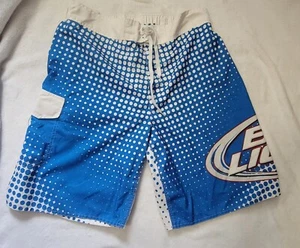Bud Light Board Shorts XL Blue Swimming Athletic Branded Vacation Beach Resort - Picture 1 of 5