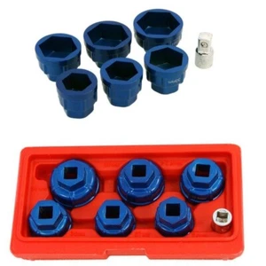 Juego de herramientas de toma de vaso de extracción de filtro de aceite de 7 piezas 24 27 30 32 36 38 mm 3/8" unidad 4870 - Imagen 1 de 4
