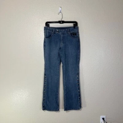 Harley Davidson Jeans Womens 4 (28 x 31) Bootcut Snap Motorcycle Denim - Image 1 of 4