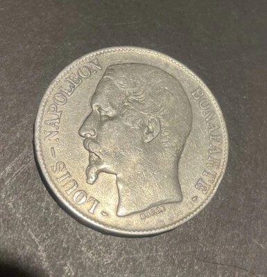 Coin, France, Napoléon III, 5 Francs, 1852, Paris, VF, Silver, KM:773. - Image 1 of 3