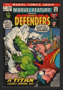 MARVEL FEATURE PRESENTS THE DEFENDERS #3, Marvel Comics, 1972, FN- CONDITION - Picture 1 of 1