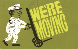 Tarjeta de anuncio del cliente Bekins We're Moving años 80 - Publicidad postal vintage A20 - Imagen 1 de 3