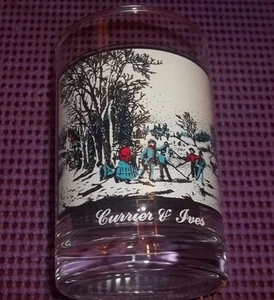 Vintage Arby's Currier & Ives Collectors Series 1981 Winter Pastime Glass 4 5/8" - Picture 1 of 2
