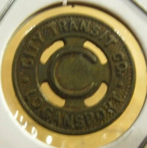 1933 City Transit Inc. Logansport, IN Bus Token - Ind. Indiana - Picture 1 of 2