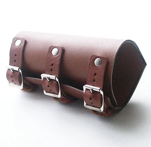 Braun Leder Armreif Stulpen Manschette Armband - Bild 1 von 8