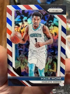 2018-19 Panini Prizm RWB Malik Monk #20 Sacramento Kings Charlotte Hornets ¡Qty! - Imagen 1 de 2