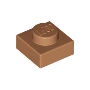 Lego - Medium Nougat 1x1 - Plate - Picture 1 of 1