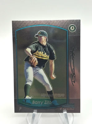 2000 Bowman Chrome Draft Picks & Prospects - Barry Zito #4 (RC) - Oakland A's - Image 1 of 2