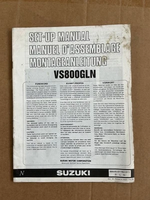 NOS GENUINE SUZUKI WORKSHOP SET UP ASSEMBLY MANUAL VS 800 GLN VS800GLN 1991 - Image 1 of 3