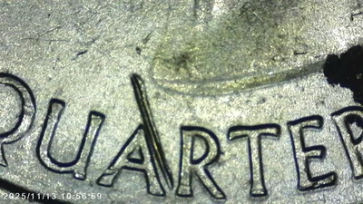 2017-P NEW JERSEY QUARTER (ERROR) (ELECRTROLYTE ERROR)(OBVERSE)STRIKE THROUGH - Image 1 of 4