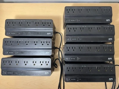 Lot of 7x APC BE600M1 600VA 120V Backup Battery Power Supplies - No Batteries - Image 1 of 3