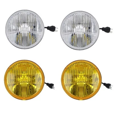 "Kit de faros Holley Retrobright 5,75"" moderno blanco/amarillo euro Mustang 1969" Foto 1 de 3