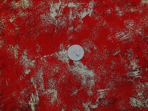 MODA MARBLE MATES MULTI GOLD #MM111  CHRISTMAS RED BRUSHED GOLD DUST" BTY - Picture 1 of 1