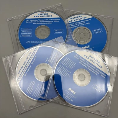 Vintage Dell Drivers and Utilities ResourceCD Lot of 4 OptiPlex Dimension USA - Image 1 of 4