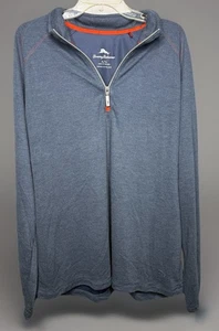 Tommy Bahama Men's XL Quarter Zip Pullover Blue Heather Long Sleeve Casual - Picture 1 of 6