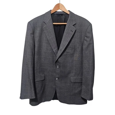 Blazer Burberry London masculino terno de lã cinza estilo Kensington 43S curto - Imagem 1 de 4