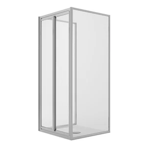 BOX CABINA DOCCIA TRE LATI 70X80X70CM SALOON 2 PORTE BATTENTE H185 TRASPARENTE - Foto 1 di 6