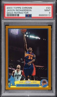 2003 Topps Chrome Gold Refractor #23 Jason Richardson /99 PSA 9 MINT - Image 1 of 2