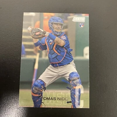 2018 Topps Stadium Club Baseball Card 105 TOMAS NIDO ROOKIE NEW YORK METS - Image 1 of 2