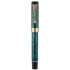 Jinhao 100 Classic Fountain Pen Green Celluloid, Medium Nib with Converter an...