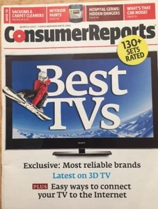 Consumer Reports (March 2010) Best TVs 130+ SETS RATED - Bild 1 von 4