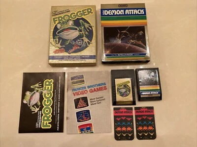 Intellivision FROGGER Completo CIB + Demon Attack Paker Bros Brothers Mattel EE. UU. Foto 1 de 4