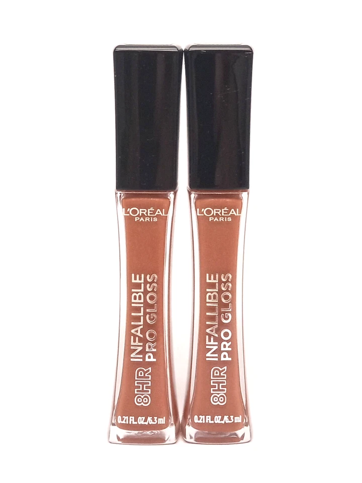 2 L’OREAL PARIS INFALLIBLE PRO GLOSS 8 HOUR 825 0.21 OZ NEW - Image 1 of 1