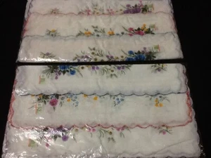 24 Ladies Handkerchiefs 100% Cotton Hankies Hankerchief Pocket Vintage Flower BC - Picture 1 of 3