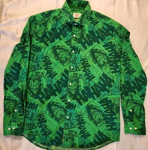 The Joker Shirt Mens M OPPO Suit AOP Geometric Comics Halloween Cosplay Button - Picture 1 of 7