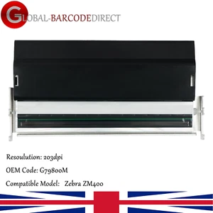 G79800M Printhead Fit for Zebra ZM400 Thermal Label Printer 203dpi Print Head - Afbeelding 1 van 7