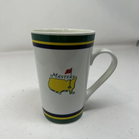 Masters Golf White Green Porcelain Coffee Cup Mug Dishwasher/Microwave Safe 12oz Cover