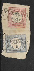 GERMANY Yv# 5 on fragment Postal Stationery USED - Imagen 1 de 1