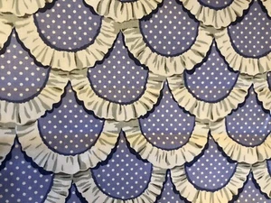 VTG Michael Miller Apron Ruffles Stripe Fabric in Periwinkle #CX5896  BTFQ - Picture 1 of 5