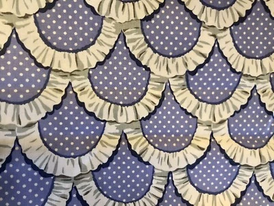 复古 Michael Miller 围裙褶皱条纹面料 Periwinkle #CX5896 BTFQ — 第 1/4 张图片