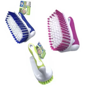 3x Ergonomic Handle Scrubbing Brush Bath Shower Wall Pool Cleaning Hand Scrubber - Picture 1 of 1