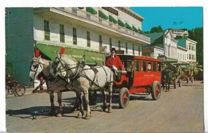 VTG POSTCARD - Transportation on Mackinac Island, Michigan 1963 - Picture 1 of 2