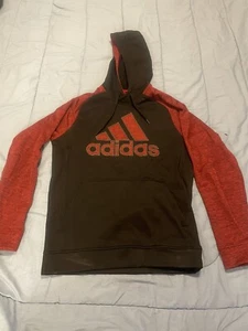 Adidas Climawarm Pullover Felpa con Cappuccio Nero e Rosso - Medium - Giacca Uomo - Foto 1 di 8