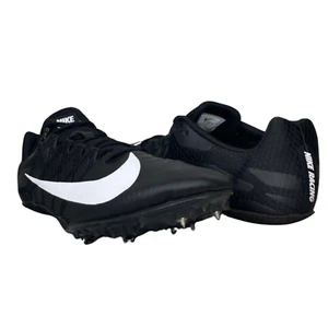 Nike Talla 11 Zoom Rival S Zapatillas de Correr con Cordones Negro Cuadros Logo Tacos - Imagen 1 de 15