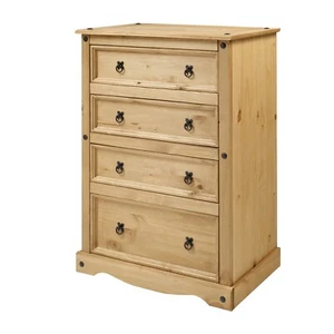 Corona Chest of Drawers 4 Drawer Mexican Pine Bedroom by Mercers Furniture® - Picture 1 of 6