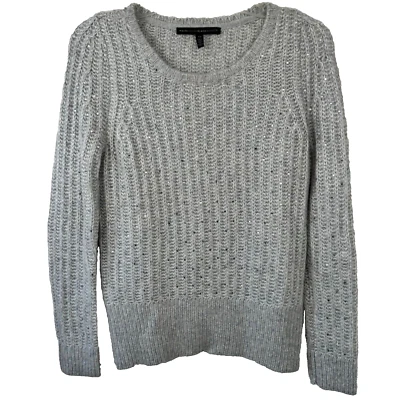 Suéter para mujer White House Black Market mezcla de lana adornos plateados XS Foto 1 de 4