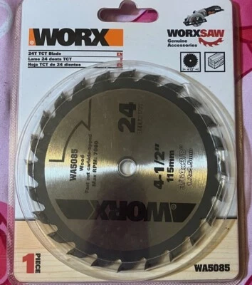 NEW  Worx 24T  TCT Circular Saw Blade WA5085 4 1/2" Carbide Tipped - Image 1 of 3